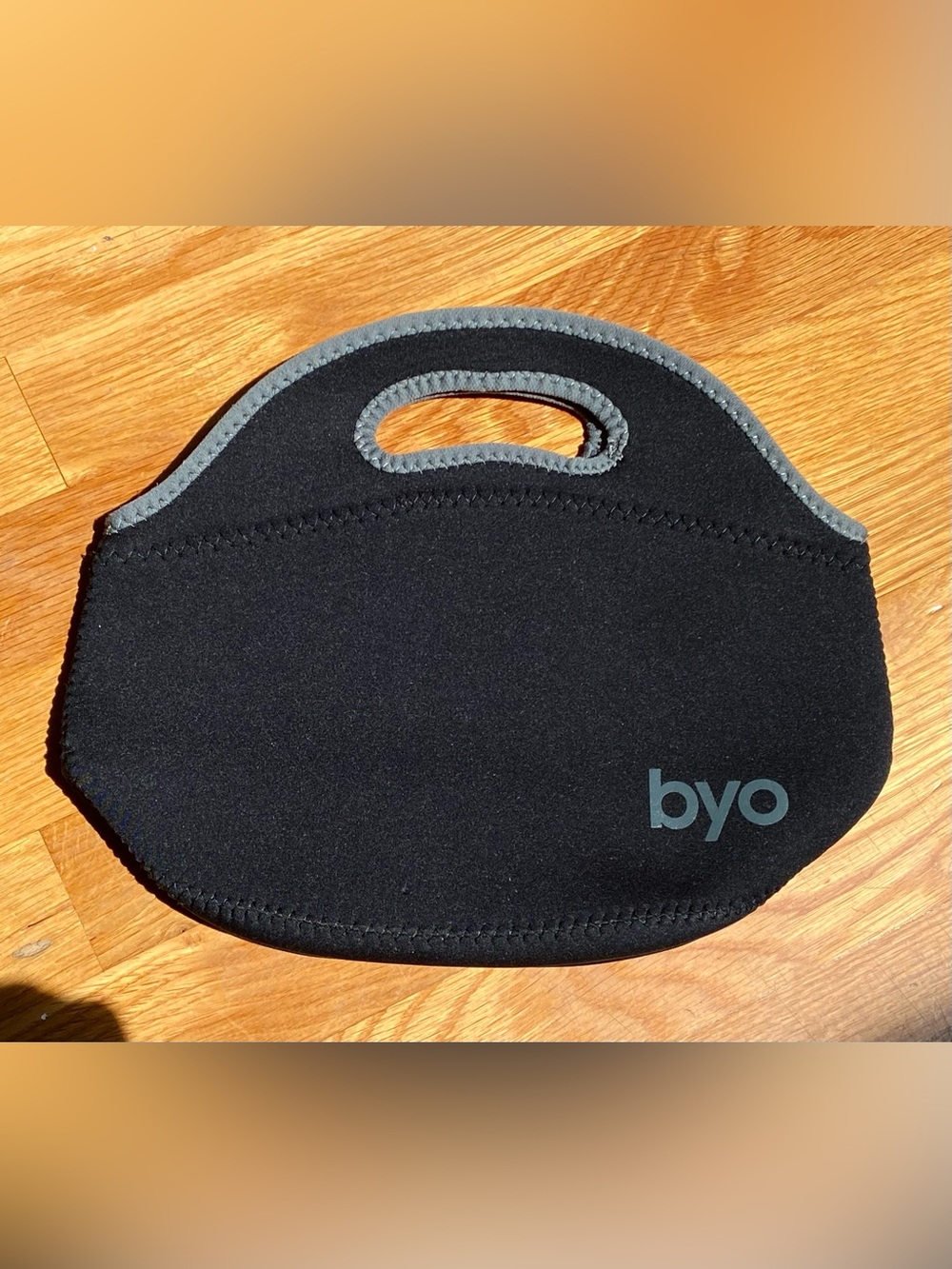 BYO by Built NY Rambler Neoprene Lunch Bag - Black with Gray Trim